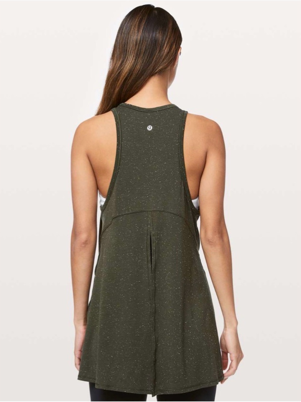 Lululemon Goal Up Tank Dark Olive / White 6